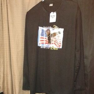 Patriotic Black Long Sleeve Shirt